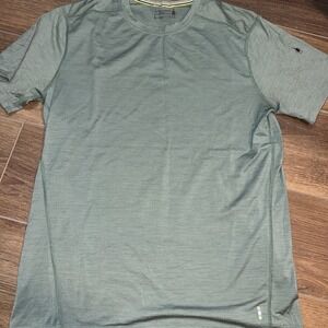 Smartwool Shirt Mens Large Green Active Ultralite Merino  Wool Blend